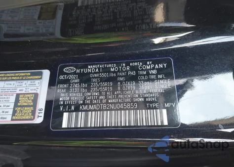 2022 Genesis Gv70 2.5T Awd from USA, damaged, VIN KMUMADTB2NU045859